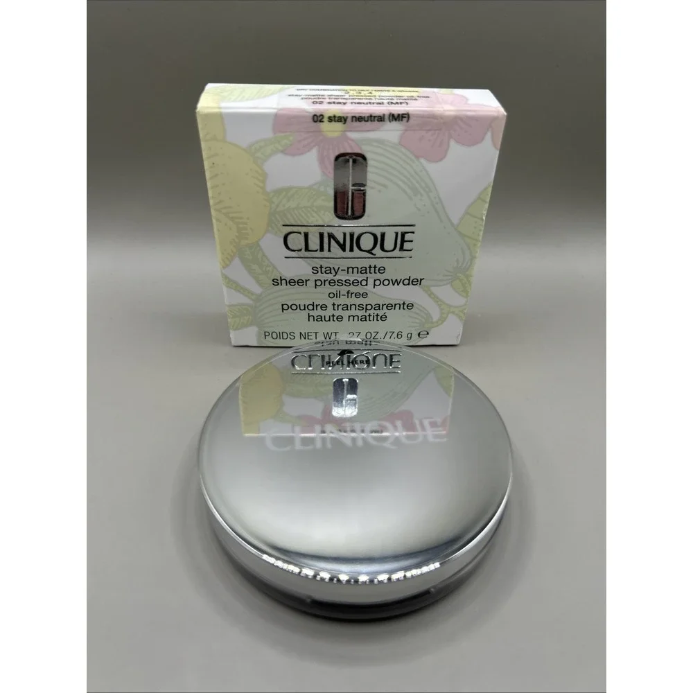 Clinique Stay Matte Sheer Pressed Powder Oil Free 02 Stay Neutral (MF)0.27oz New